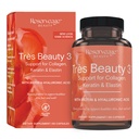 תזונה עתירה - Tres Beauty 3 - תוסף עבור צמיחת שיער, Skin Care & Nail Care - תוספת קולג'ן עם Keratin & Biotin - Gluten Free - 90 קפסולות (30 משרתים)