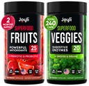 פירות ו- Veggies תוספת - תוספת סיבים גבוהה עבור חסינות, Gut & אנרגיה - Super Reds & Super Greens תוספי מזון עם Marshmallow Root - 240 Reds ו Super Greens אבקת סופר מזון