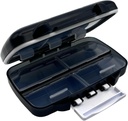EZY DOSE Moisture-Proof Portable Pill Dispenser, Pocket Purse מארגנת, Pharmacy Box, Travel Medicine Holder, Latch-Closure to Secure Contents, Overscalet Measurements, Airtight Seal, Black Black Black Black Black, Black Medicine Holder, Travel Medicine Holder, Latch-Closure to Secure Contents, Overscaleations