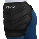 REVIX תוספת גדולה של hip Pack Wrap לאחר ניתוח, Reusable Gel Cold Pack עבור היפ החלפת Recovery, Sciatic Nerve, Cold Therapy hip Flexor Compression Wrap, Black Black Black Black