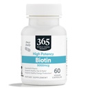 365 על ידי Whole Foods Market, High-Potency Biotin 5000mcg, טבעוני, 60 הרוזן