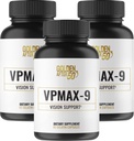 זהב לאחר 50 VpMAX-9 - Sight Care ו Antioxidant תוספת עם ויטמין עיניים, Lutein, Lycopene ו- Bilberry לחלץ - 3 בקבוקים