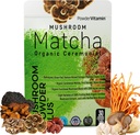 אבקהVitamin אורגני Ceremonial Mushroom Matcha מוסמך Pesticide-Free Grass-Fed Collagen Types I & III 8 פירותing Body Mushrooms נבדק עבור Beta-Glucans Focusion & Immunity 30 משרתים