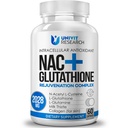 תוסף מורכב מתקדם-NAC (N-Acetyl L-Cysteine) 600 מ"ג עם L-Glutathione 500 מ"ג ו- Milk Thistle Extract-Potent Antioxidant-Immune Support Respiratory Health-Promotes Live Kidney Detox