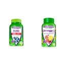 Vitafusion תוספת כוח biotin Gummy ויטמינים, ברי פלמורד, 5,000 mcg ביוטין ויטמינים, אמריקה אומגה 3 חניכיים ויטמין, ברי לימונדה פלמור, ויטמין בריאות הלב(1)