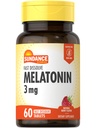 Sundance Melatonin 3mg Fast Dissolve | 60 טבליות צמחוניות | Natural ברי פלאמור | Vegetarian, non-GMO ו- Gluten Free Supplement