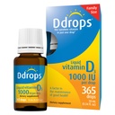 Ddrops Adults 1000IU 365 Drops - ויטמין D3 נוזלי, תמיכה חזק עצמות מערכת החיסון