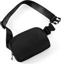 ODODOS Unisex Mini Belt Bag עם Fitable Small Fanny Pack for Workout Travel Hiking, Black Black Black Belt Bagt Bag with Fitible Fitable
