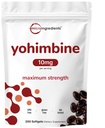 תוספי כוח כפול Yohimbine עבור גברים ונשים, 10mg Per לשרת, 300 Softgels, Yohimbine HCL עם הבתולה Sunflower Seed שמן עבור טוב יותר Absorption, תומך ייצור אנרגיה, אפריקני Raw