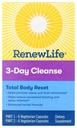 Renew Life Adult Cleanse Total Body איפוס, Advanced Herbal Formula - 2Part, 3Day Program - Gluten, Milk & Soy Free - 12 קפסולות צמחוניות