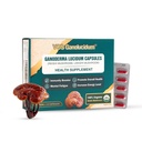 Red Reishi Mushroom קפסולות עבור Immunity, Ganoderma lucidum Extract, Natural Vegan Reishi Mushrooms Daily, 70mg, 30 קפסולות