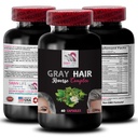תוספת שיער אפור - Gray HAIR REVERSE - שחזור שיער, צבע שיער אינטנסיבי, צבע טבעי, דינמי, מראה שיער מחודש, שיער זוהר, זוהר טרי, זוהר חדש, צבע reenergizer 1Bot 60CapsCaps