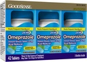 GoodSense Omeprazole נדחה טבליות 20 מ"ג, Cool Mint, Treats Frequent Heartburn, Acid מופחתr, Heartburn Medicine, 42 Count Count