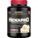AllMAX Nutrition HEXAPRO, French Vanilla - 5 lb - 25 גרמים של חלבון פריל - 8-Hour Sustained שוחרר - Zero Sugar - 52 משרתים