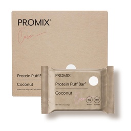 ProMix Nutrition חלבון Puff Bars - קוקוס - Marshmallow Crispy Treat - Great Tasting & בריאות על הגור חטיף - חלבונים גבוהים וקלורי נמוך - חינם מגלוטן, סויה, & תירס - 12 Barsting & תירס - 12 Barssting & בריאות על הגור - גבוה חלבון נמוך קלורי - חינם מגלוטן, סויה, & תירס - 12 בר