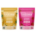 Ultima Replenisher Electrolyte אבקת לשתות Mix Bundle - סוכר חינם - Lemonade ו Raspberry, 20 Stickpacks - 6 אלקטרוליטים מינרלים - Keto Friendly, טבעוני, non-GMO