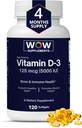 תוספי ויטמין D3 5000 IU Softgels, 125 mcg - ויטמין D3 5000IU תוסף עבור עצמות חזקות ותמיכה החיסון - non-GMO, Gluten Free ויטמין D 5000 IU - VIT D3 5000 IU Softgels - Count 120 120 120