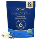 Orgain אורגני תערובת מושלמת אבקת חלבון, 20g חלבון צמחי נקי, 6 Ingredients, <1g Sugar, Gluten Free, non-GMO; No Artificial Flavors, Stevia Extract, חלב או Soy Ingredients- Vanilla.