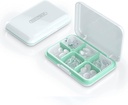 Daily Pill Organer, Pill Box for Purse - Dtouayz Travel Pill Case, תוסף ויטמין ותרופה Dispenser Waterהוכחה 6 השוואת תרופות הולדר, שבועי גלולות גדולות מכילות