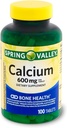עמק האביב Calcium 600 מ"ג, טבליות דיאטה, בריאות העצם, 100 הרוזן +