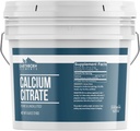Earthborn Elements Calcium Citrate 1 Gallon Bucket, Pure & Undiluted, מעבדה מאומתת (96 אוונס)