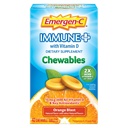 Emergen-C Immune+ Chewables 1000 מ"ג ויטמין C עם ויטמין D Tablet, Immune Support Dietary Supplement for Immunity, Orange Blast Flavor, Back to School Essentials - 42 Count Count Count