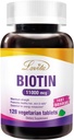LOVITA כוח מקסימלי 11,000mcg Biotin: Fast-Dissolution, טבליות צמחוניות - בקלות Absorbed, Gluten & Milk-Free, 128 Vegan-Friendly Tablets