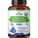 Zazzee USDA אורגני Blueberry 10:1 לחלץ, 5000 מ"ג כוח, 120 קפסולות טבעוניות, 4 חודשים אספקה, ריכוז וסטנדרט 10X שלם תמצית, 100% Vegetarian, non-GMO, המיוצר בארה"ב
