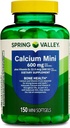תוסף Calcium עם ויטמין D3-600 מ"ג Calcium לבריאות העצם, 150 Mini Softgels, Essential Calcium ו- ויטמין D3 תמיכה