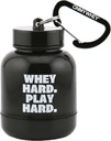 ONMYWHEY - אבקת חלבונים & תוסף Funnel Keychain, Portable to-Goer for theהתעמלות, Workouts, Fitness & Travel - TSA אישר, Whey Hard Play Hard Play Hard Play