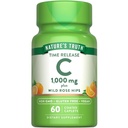 ויטמין C עם Rose Hips 1000 מ"ג | 60 Coated Caplets | טבעוני, non-GMO & Gluten חינם תוספת