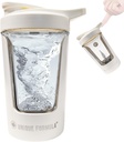 חלבון חשמלי Shakerבק - 15oz USB Rechargeable Portable Mixer forחלבון Shakes, Smoothies & Pre Workout, Tritan-Safe, BPA-Free, אביזרים להתעמלות, הוכחה דליפה (לבן)