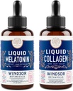 WINDSOR BOTANICALS Melatonin ו-Colagen Liquid Rest and Recuperation Skin Bundle