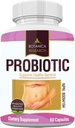 Probiotics All Natural Health Supplement for Women and Men with Lactic Acid Bacteria for Gut, Yeast תומך 60 כמוסות פלורה אוראלי לשימוש יומיומי.