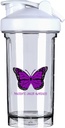 מודעות לסרטן Pancreatic 18 Ounce Shaker בקבוק משקה Mixer Leak-הוכחה טרום חלבון שקד המחליפים Meal Shakes בקבוקים 500ML/18 Oz White &-1 &-1