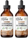 Wild & Organic Cordyceps Tincture 4 fl oz & Chaga Mushroom Tincture 4