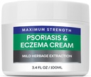 Hermon Psoriasis Eczema הקלה קרם: כוח מקסימלי עבור Psoriasis Eczema - Relieve Symptom of Resistant יעיל עבור Sborrheic Dermatitis 100m 3.4 Fl Oz (Pack של 1)