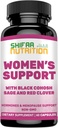 SHIFAA NUTRITION הורמונים איזון ומנופאוזה תוספי נשים, Menopause הקלה - תמיכה פלאשים חמים, Mood Swings w / Black Cohosh & Red Clover Halal ויטמינים, 30 משרתים