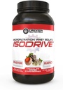 תזונה מונעת ISODRIVE Premium Whey Isolate (2 פאונד, שוקולד Dipped Strawberries)