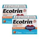 Etrin Low Power Safety Coated Aspirin, NSAID 81 מ"ג, 45 ספירה (2 Pack)