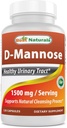 Best Naturals D-Mannose כמוסות - Urinary Tractse תוסף 1500 מ"ג / משרת - 120 Count