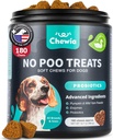No Poo Chewables for Dogs - Probiotics for Digestive Health with Enzymes - Coprophagia Deterrent - Canine Stool Eating Deterrent - עיכול, שיניים, Gut & Immune Health - No Poop Eating