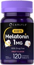 Carlyle Kids Melatonin 1 מ"ג | 120 טבליות Chewable