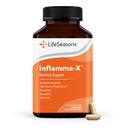 Life Seasons Inflamma-X Joint & Tissue Support Supplement - תומך בשרירים נוחות, התאוששות וגמישות - Herbal Formula with Turmeric, Bromlein, Protease - 60 קפסולות