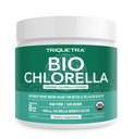 אבקת Chlorella אורגני - Raw & Sun-Grown - Acent-Dense Green Algae עם CGF (Chlorella Growth Factor), תומך בסך הכל ב- Well-Being and Vitality - טבעוני-ידידותי - 75 משרתים (225g)