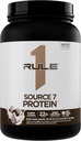 כלל 1 מקור 7 חלבון - Tennt Flavor, Velvety Smooth Texture, 22g כל עת חלבון, ו 10g באופן טבעי Occurring EAAs Per משרת מ 7 Premium מקורות (1.8 פאונד*, קובצי Cookie & Cream)