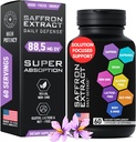 תוספי Saffron אופטימיזציה - 88.5 מ"ג טהור Saffron לחלץ תמיכה Mood, Focus, אנרגיה - Plus Crocecin, Crocetin, Kaempferol - Gluten-Free, non-GMO - 1-a-Day 60 קפסולות
