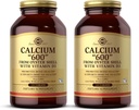 Solgar Calcium 600 - 240 טבליות, אריזה של 2 - מ Oyster Shell עם ויטמין D3 - non-GMO, Gluten Free, חלב חינם - 240 המשרתים Total לשרתs