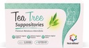 NutraBlast Tea Tree Suppositories (12 Count) | All Natural Intimate Deodorant for Women