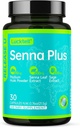 Luck Tell Senna Plus 15Day ניקוי - Gentle Gutse Detox עבור נשים וגברים עם Senna, Cascara Sagrada, Psyllium Husk & MCT שמן, טבע קולקציה עם פרוביוטיקה, Made בארה"ב, 30 קפסולות